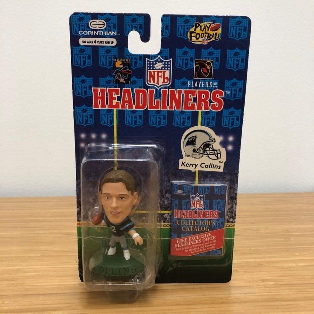 Corinthian NFL Headliners Figure Kerry Collins Carolina Panthers Blue 1996 NIB